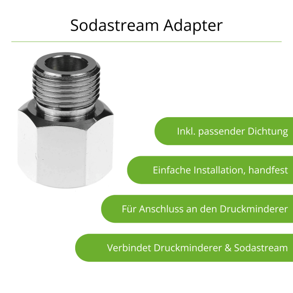 CO2 Adapter 11 | Mehrweg Druckminderer auf Sodastream Flasche