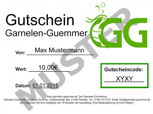 Garnelen-Guemmer Gutschein 10 Euro