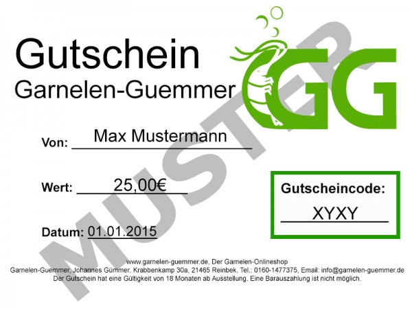 Garnelen-Guemmer Gutschein 60 Euro