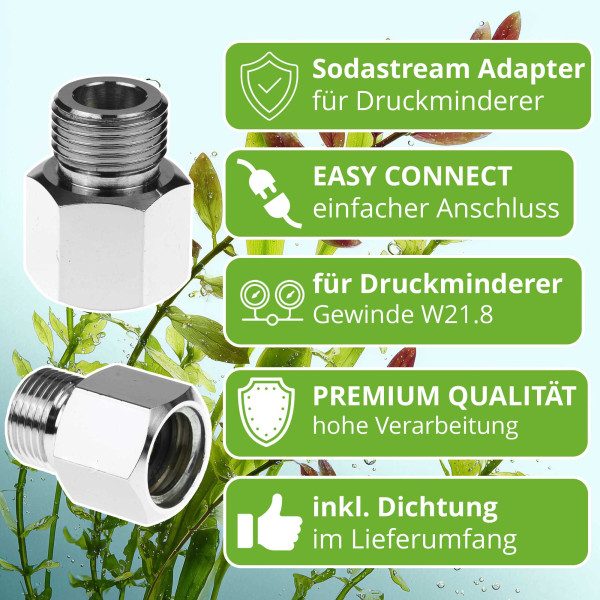 CO2 Anlage Premium mit Adapter für Sodastream | 250 - 600 Liter