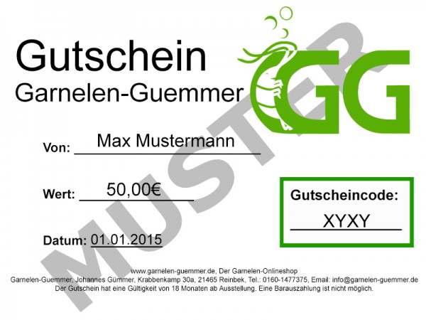 Garnelen-Guemmer Gutschein 50 Euro