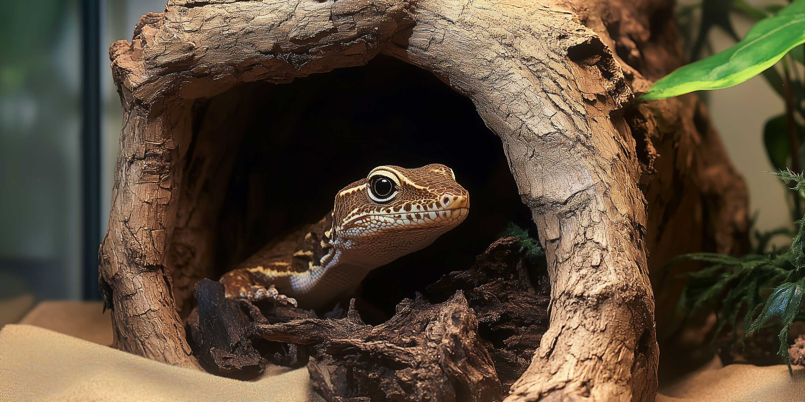 Terrariumbewohner/Reptil im Kork