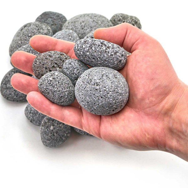 Wabi-Kusa Zen Pebbles | Mini-Flussteine Hand und größe