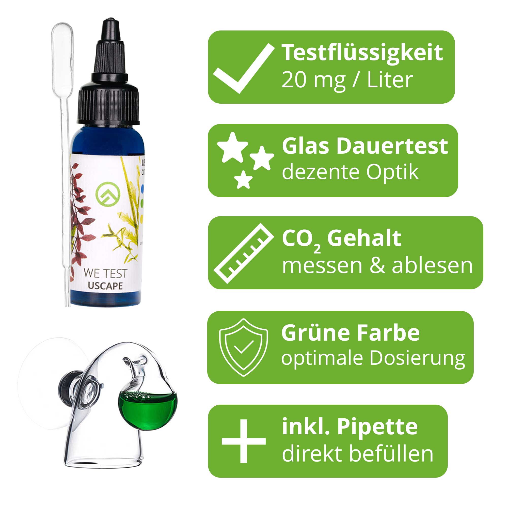 CO2 Dauertest & Testflüssigkeit