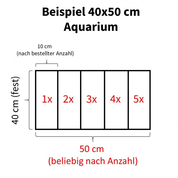 Aquarienunterlage 40cm Tiefe Schnittware