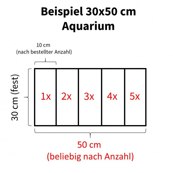 Aquarienunterlage 30cm Tiefe Schnittware