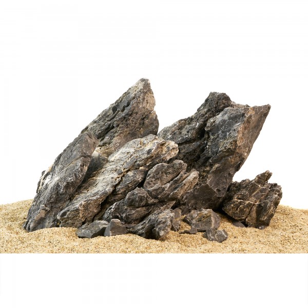 Schwarze Mini Landschaft | Seiryu Dark | Black Ryuoh Stone