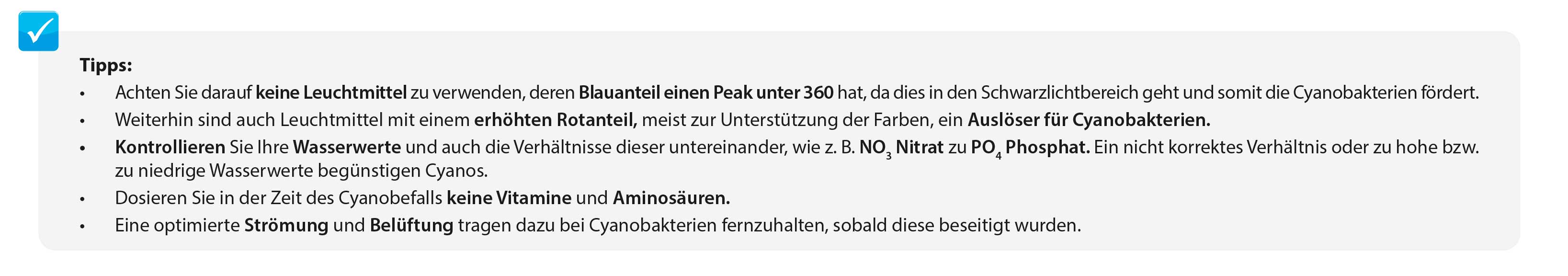 Cyanobakterien Tipps und Tricks